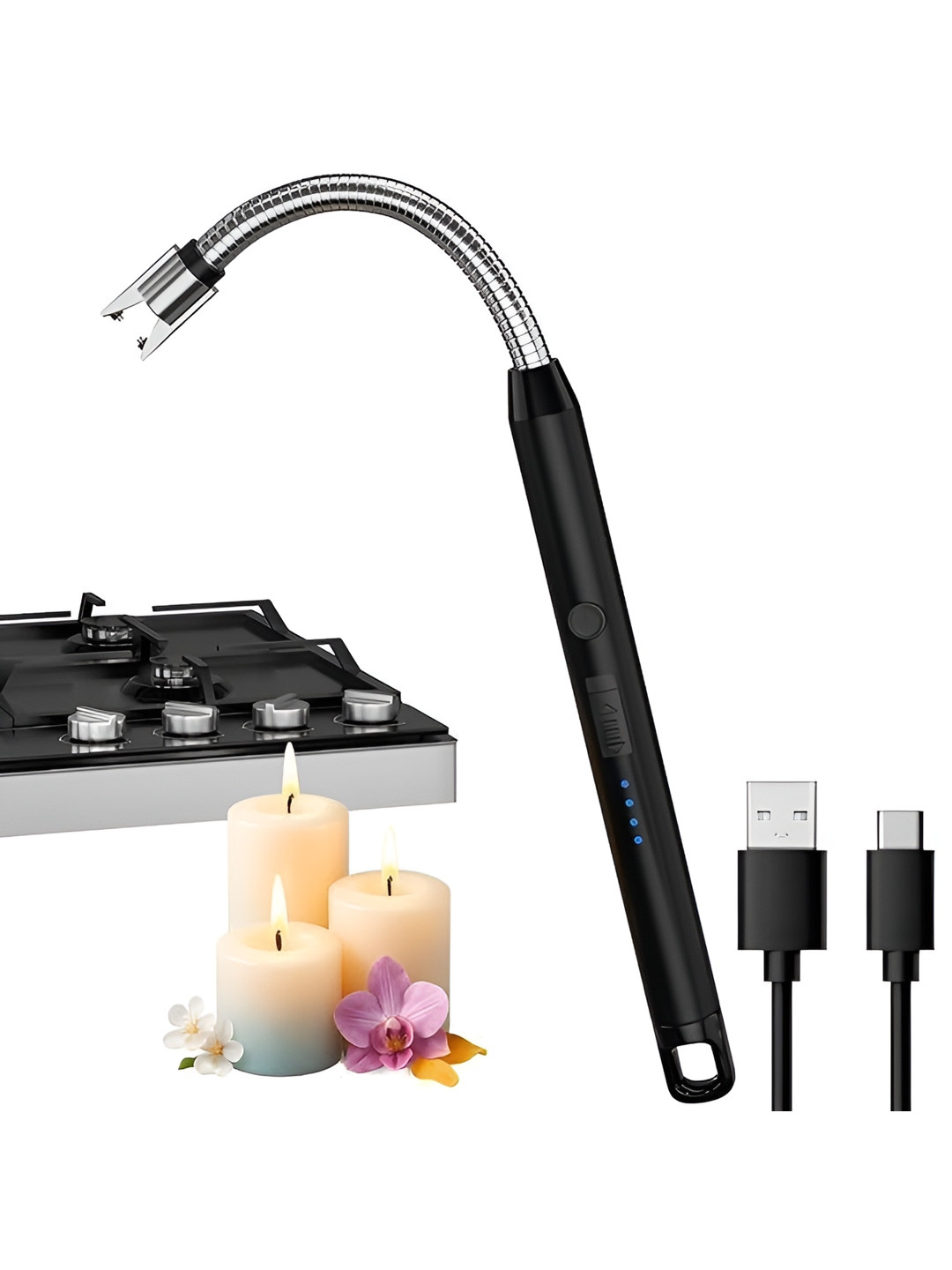 Hindflame Black Electric Gas Lighter