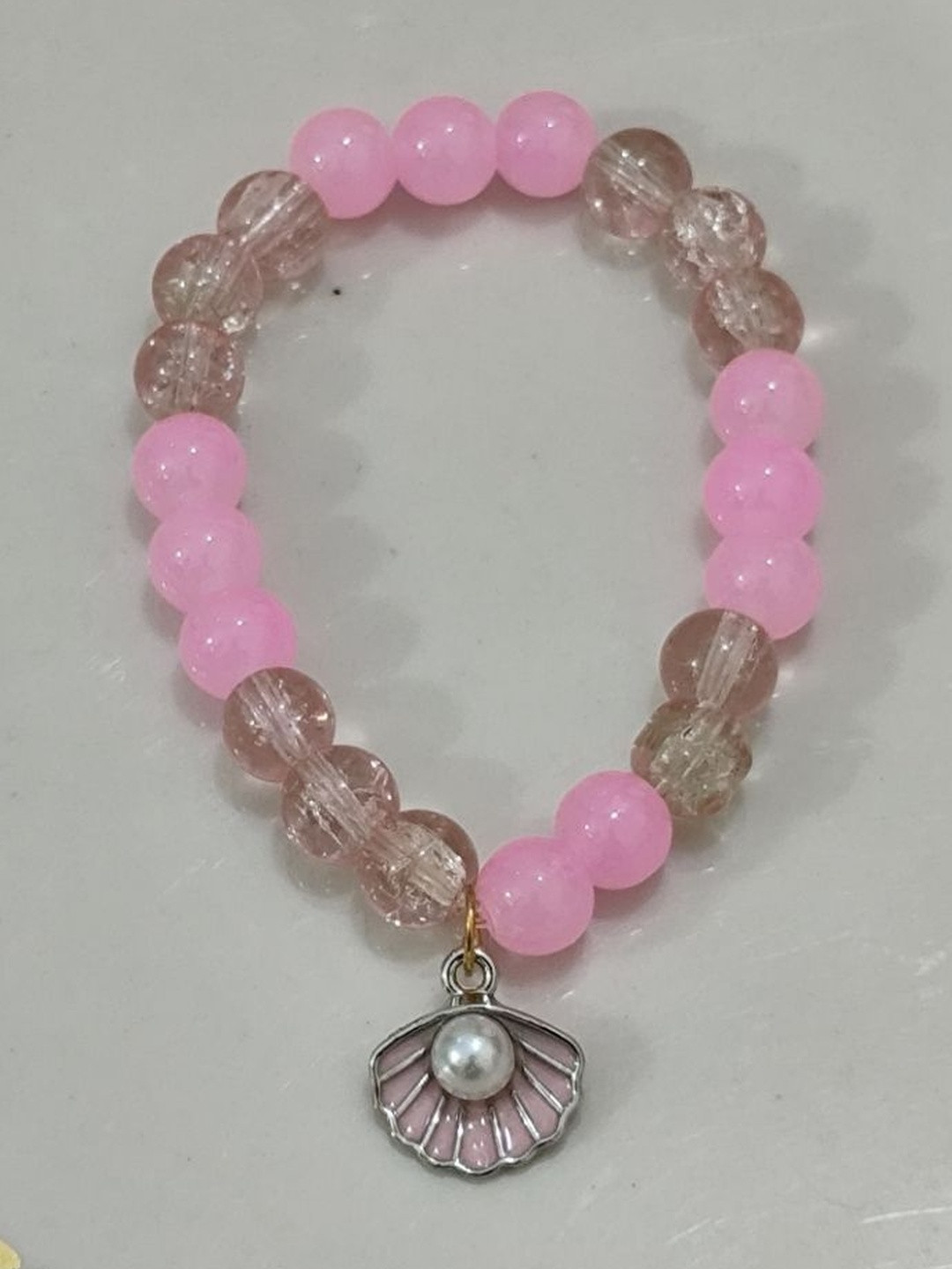 Amit Fashion Artificial Stones Studded And Beaded Elasticated Bracelet