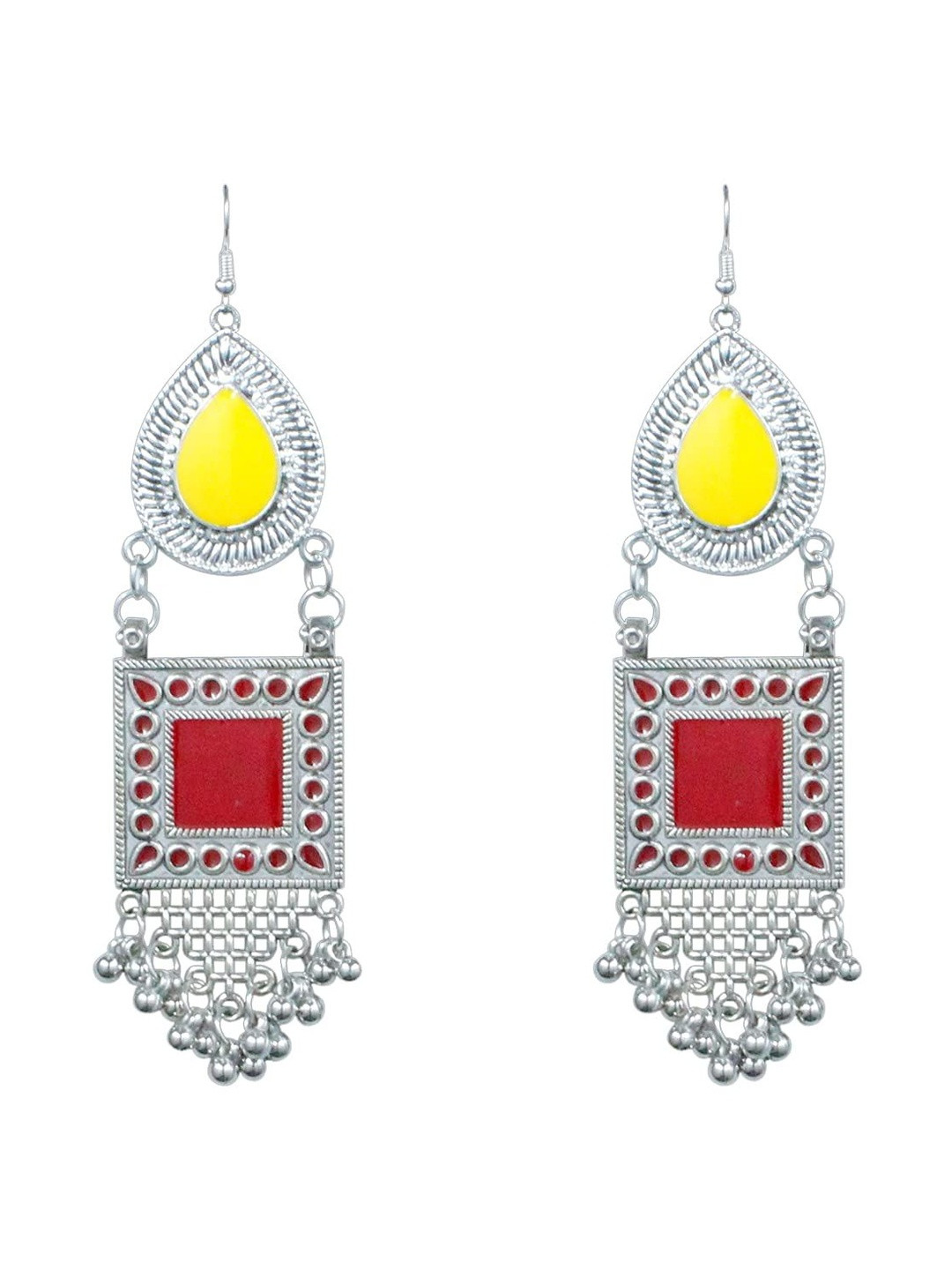 Sitashi Silver-Plated Stainless Steel Pearls Jhumkas