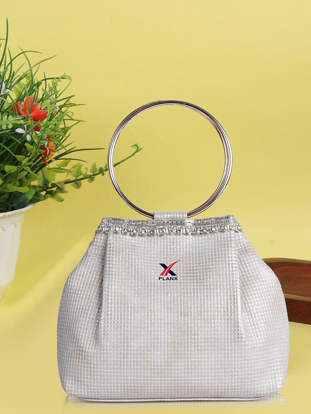 PLANX Embellished Potli Clutch