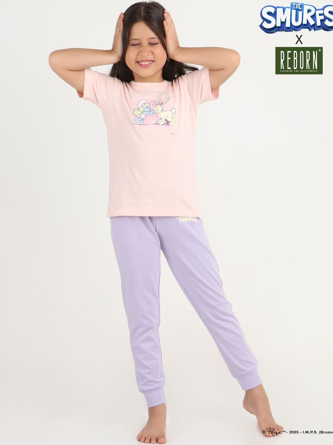 REBORN Girls Pure Cotton Printed  Co-Ords