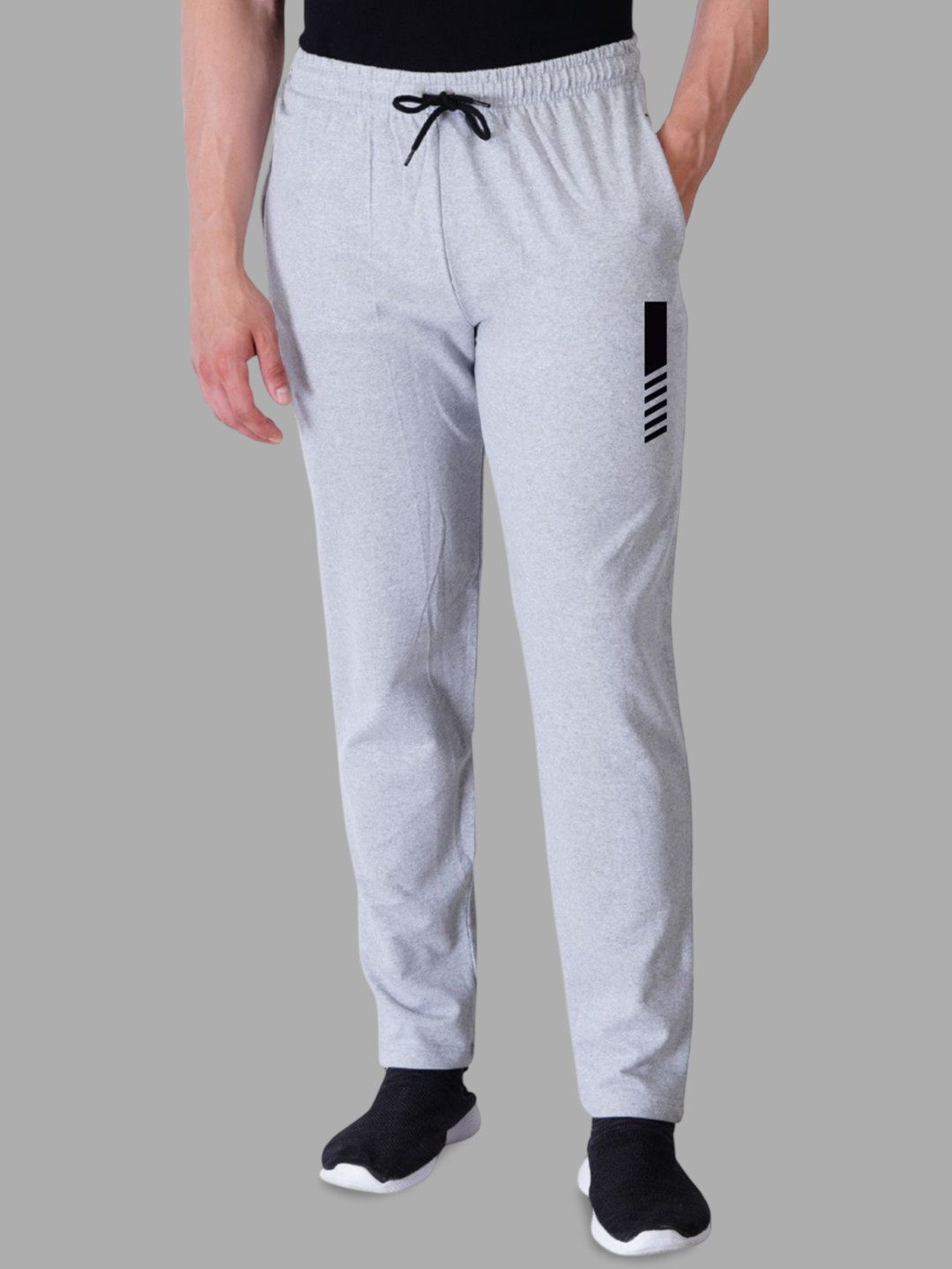 KART BLACK Men Mid Rise Cotton Regular Fit Track Pants