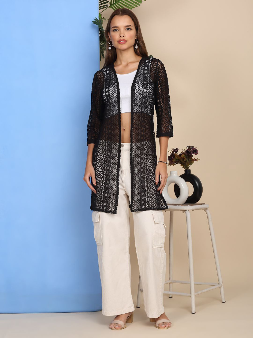 MORDEN MUSE Open Front Longline Shrug