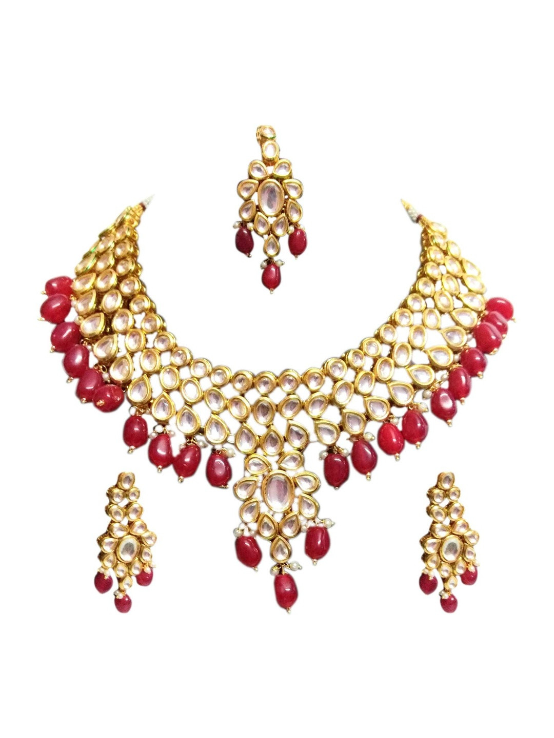 Sitashi Copper-Plated Copper  Maang Tika & Earrings