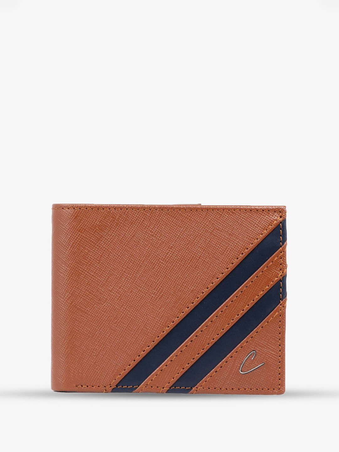 El'Curio TEXAS Men Colourblocked Leather Two Fold Wallet