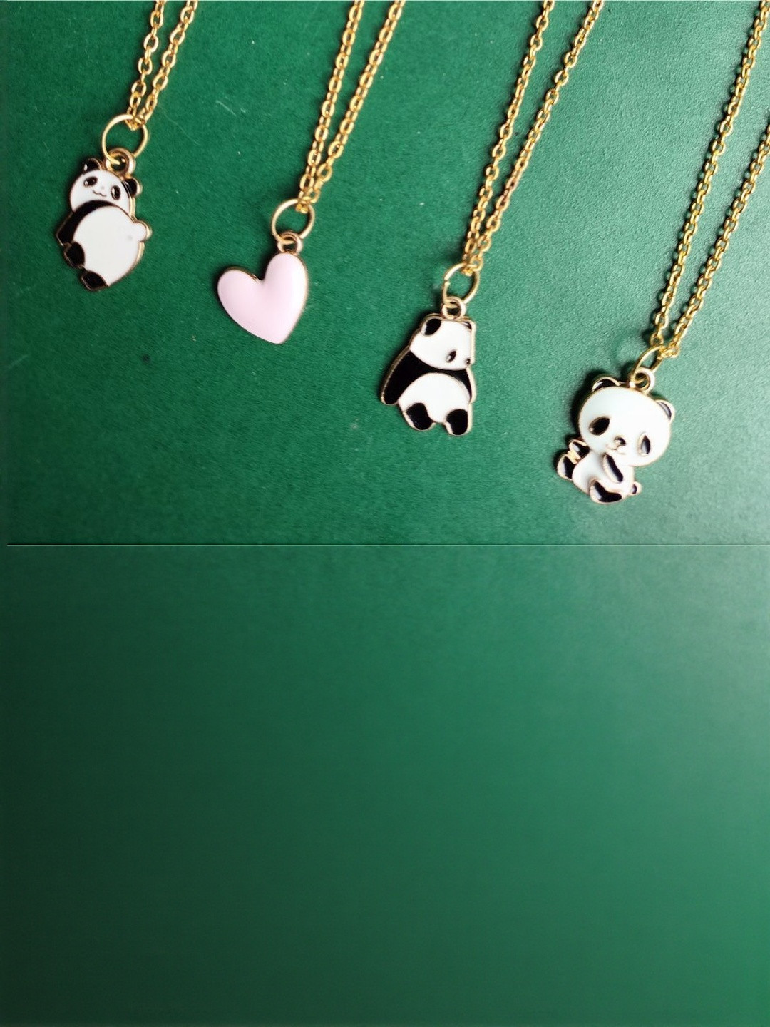 Amit Fashion Set Of 4 Animal & Heart-Shaped Pendant With Chain