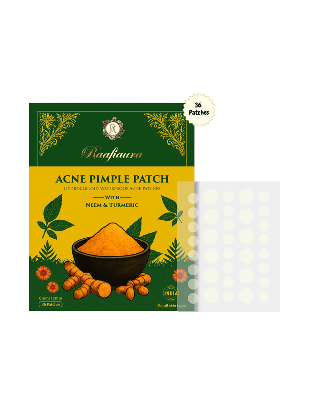 raafiaura Neem & Turmeric Acne Pimple Patch - 36 Patches
