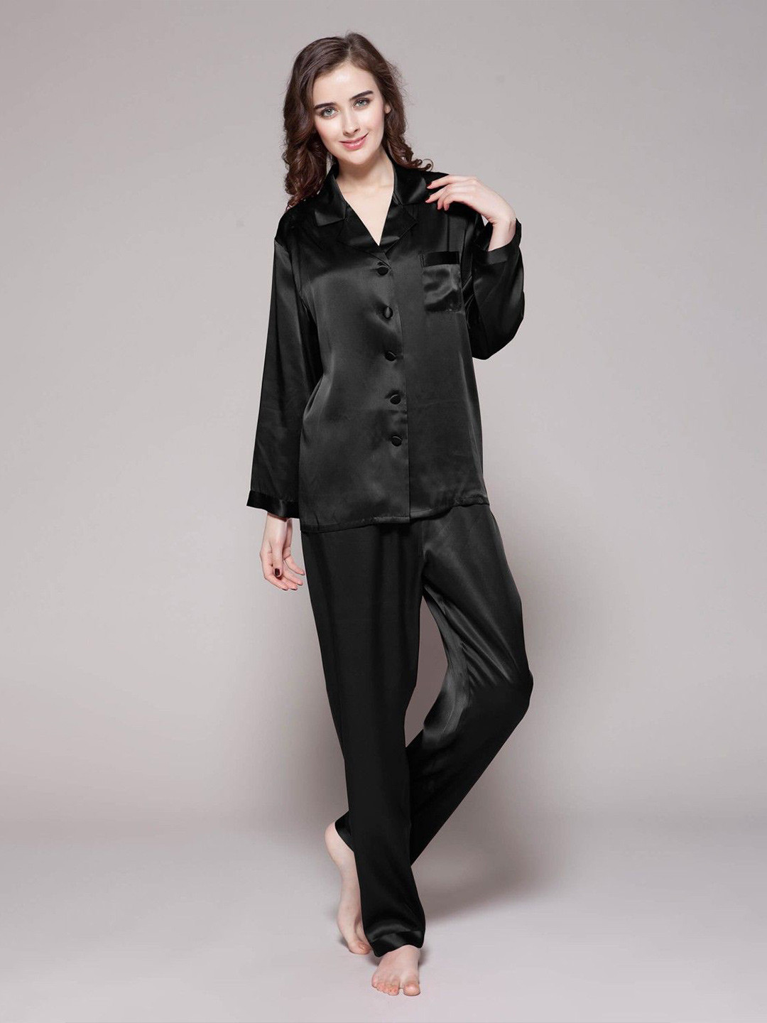Bella Babe by SK Women Slip-On Satin Night suit