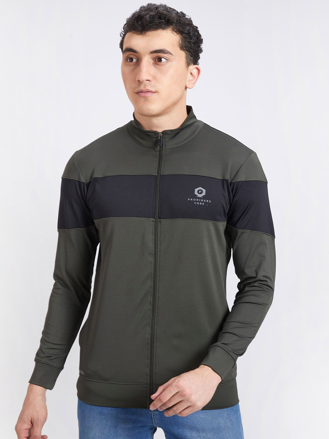 PRORIDERS Colourblocked Lightweight Outdoor Sporty Jacket with Patchwork