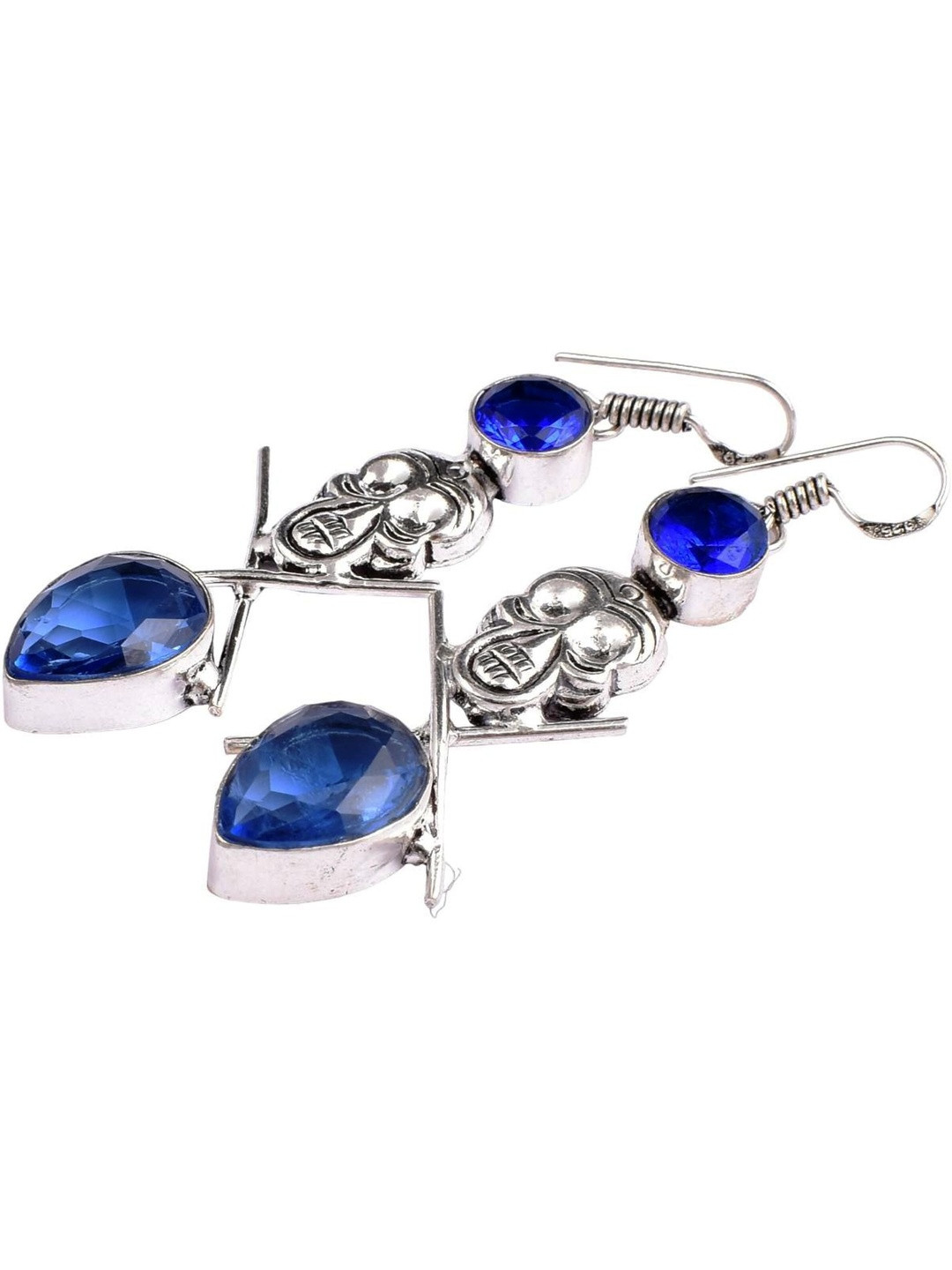 AAR Jewels Silver-Plated Alloy Tourmaline Drop Earrings