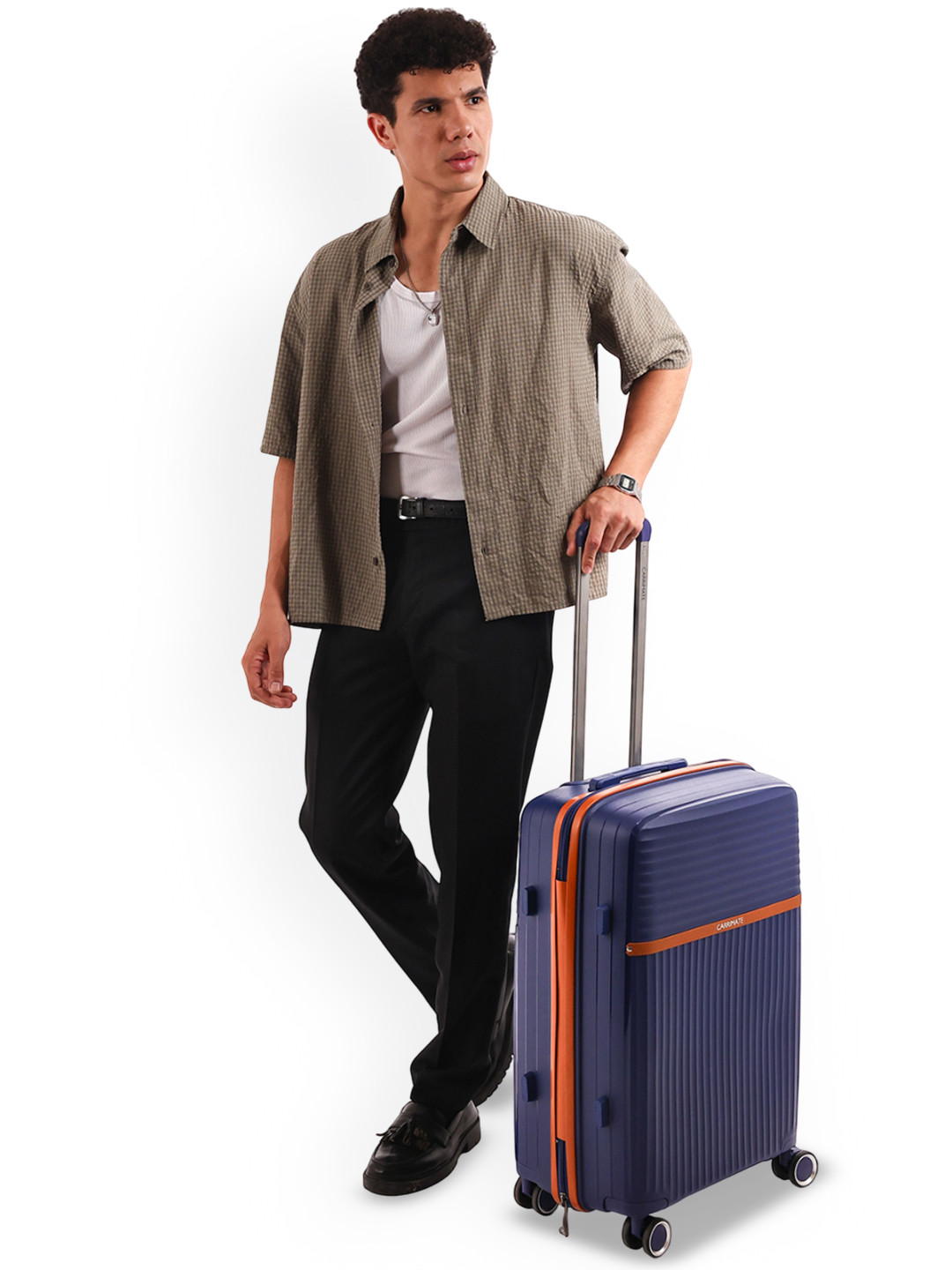 CARRIMATE Set Of 3 Athens Textured 360 Spinner TSA Lock Hard-Sided Trolley Bags