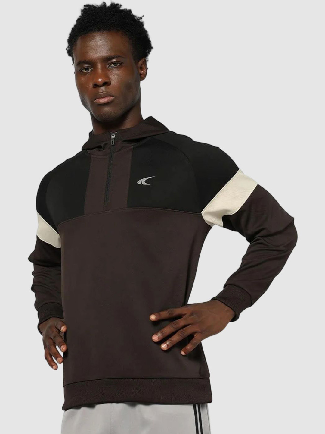 Performax Men Colourblocked Hooded Sports Hooded Sweatshirts