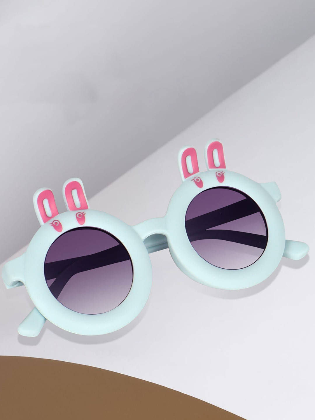 DEXENT COLLECTION Kids Full Rim Style Round Sunglasses with Etet Round Blue