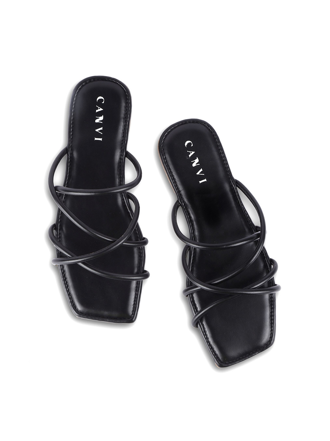 CANVI - TAKE CHANGE TO MAKE CHANGE Women Leather Open Toe Flats