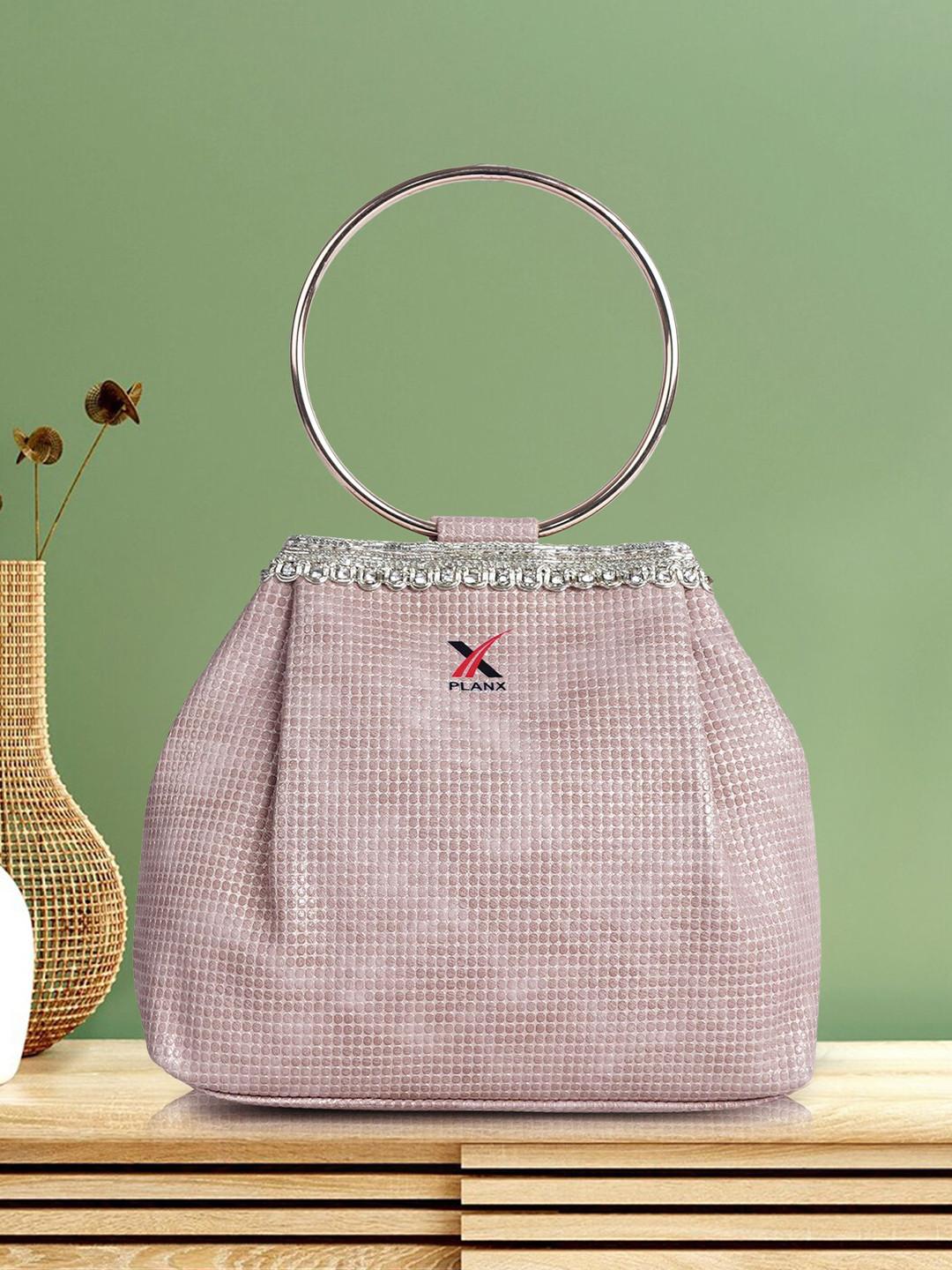 PLANX Embellished Potli Clutch