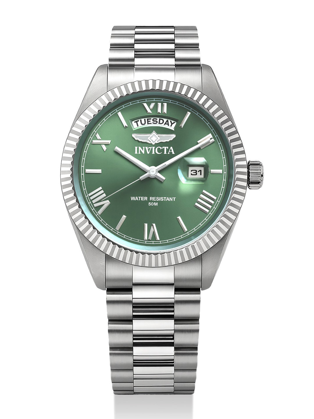 Invicta Men Stainless Steel Bracelet Style Straps Round Reset Time Analogue Watch 43936