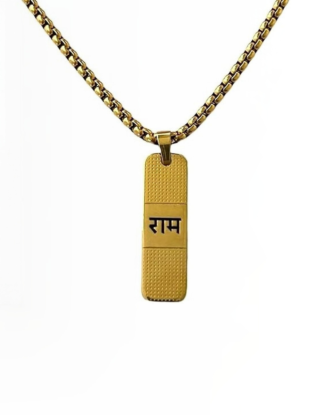 RENU CREATION Unisex Stainless Steel Ram Name Pendant With Chain