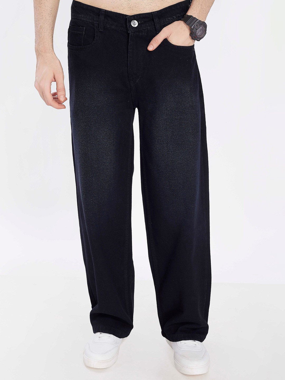 THE BEETEL HOUSE Men Super Baggy Loose Fit Cotton Denim Jeans