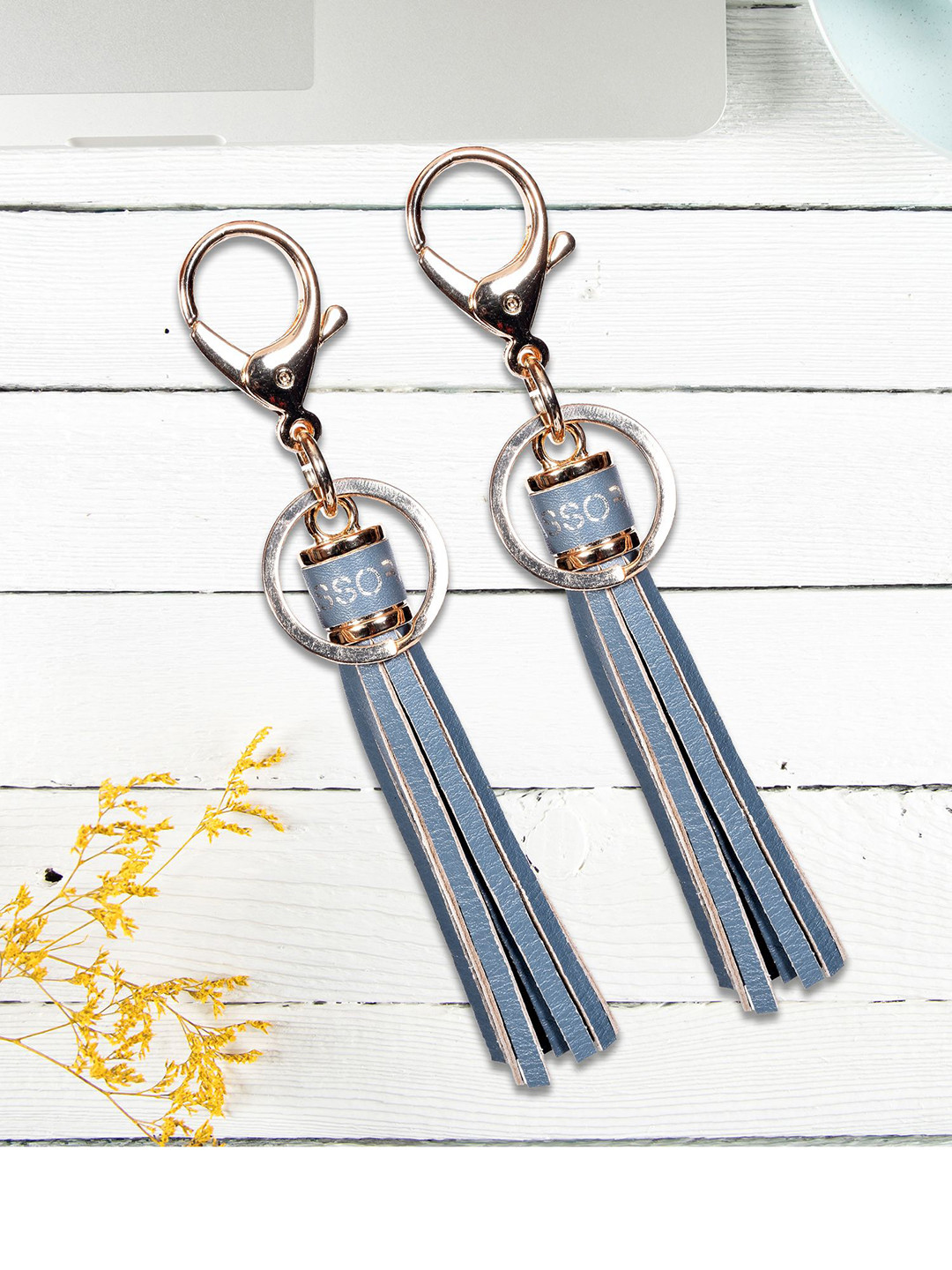 Sassora 2 Pieces Leather Tassel Key Chains