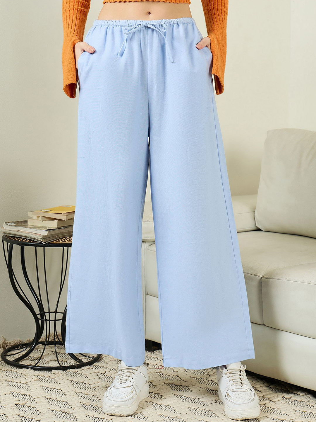 JUNE & HARRY Women Relaxed Wide Leg Trousers