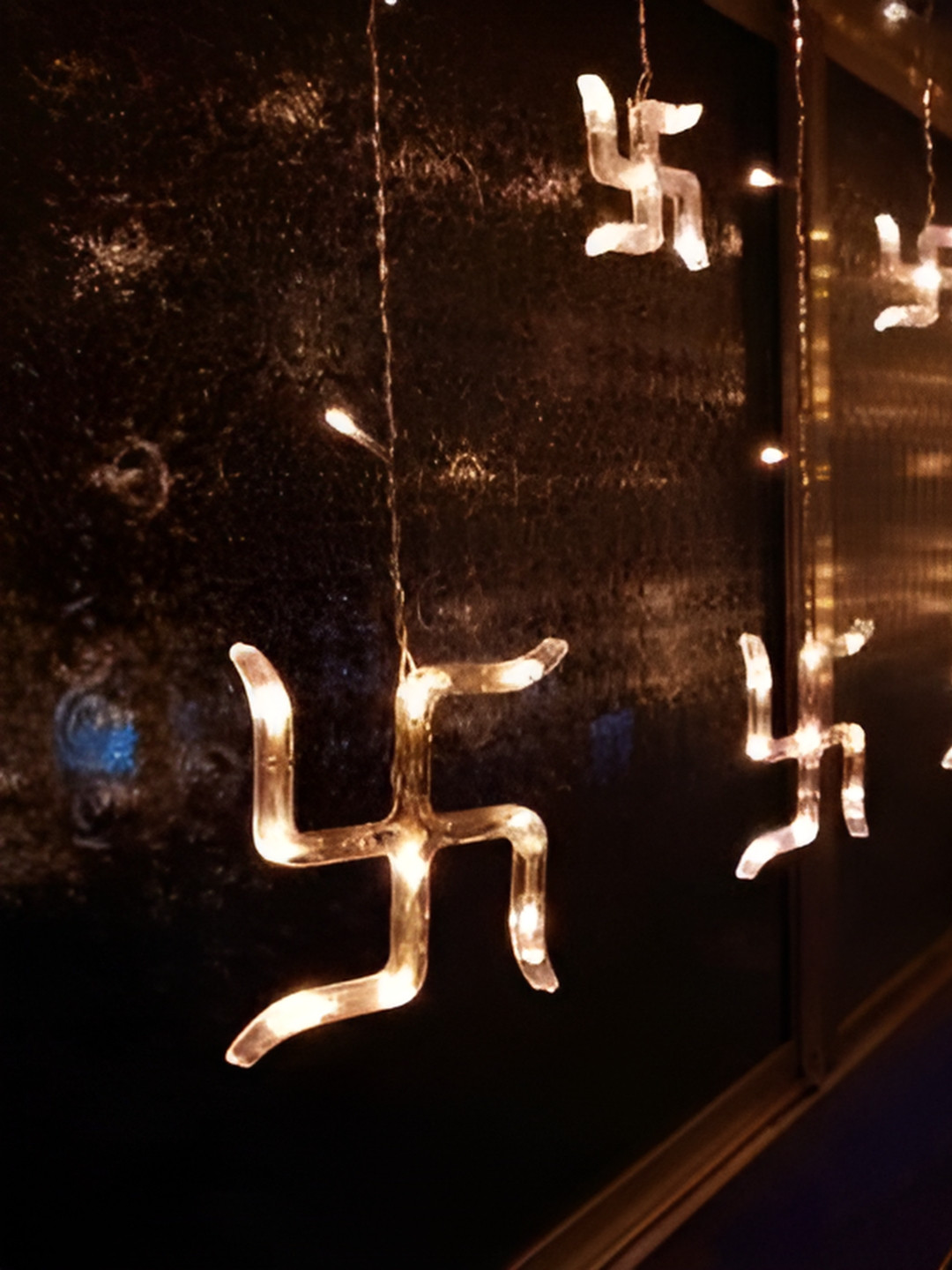 V.R.ENTERPRISES Warm White 12 LED Swastik String Light