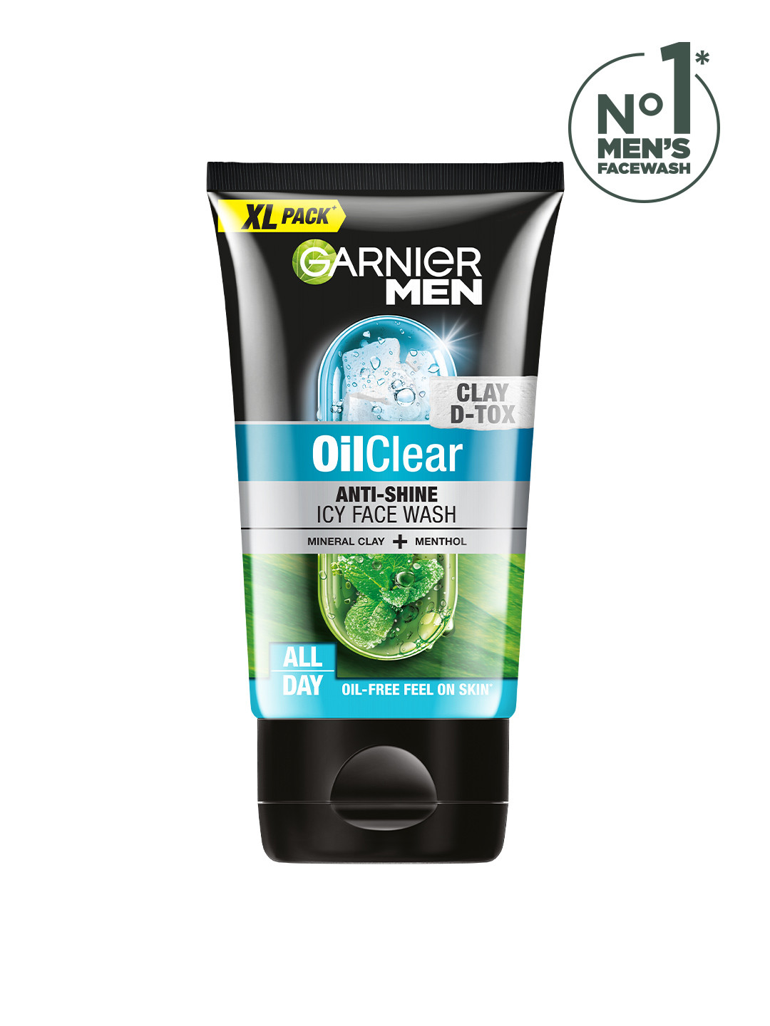 Garnier Men Oil Clear Deep Cleansing Face Wash with Mineral Clay & Menthol - 150g