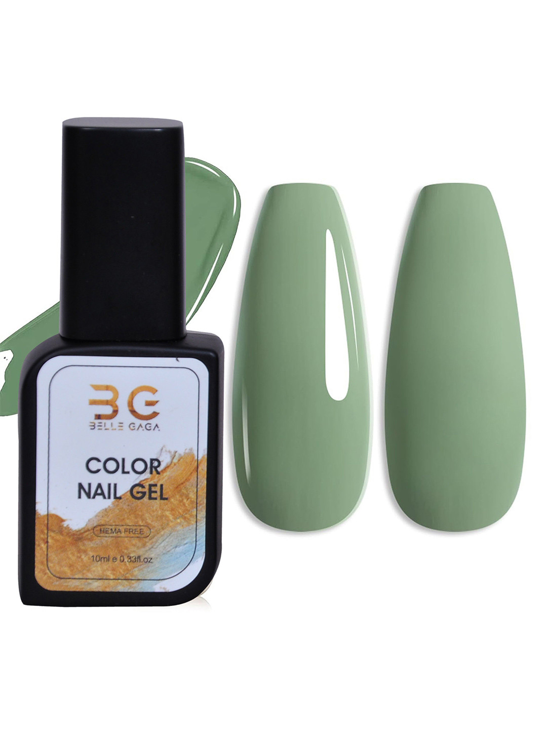 BELLE GAGA Hema Free Glossy Long-Wearing Gel Nail Polish - 10 ml - Oliver Green HF33