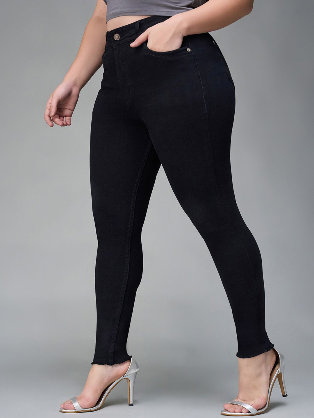 Miss Chase A+ Plus Size Women's Slim Fit Regular Length High Rise Denim Jeans