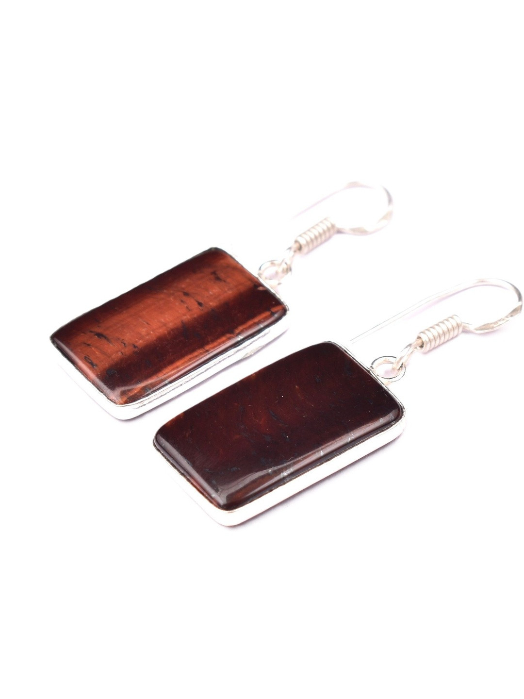 AAR Jewels Rhodium-Plated Alloy Topaz Drop Earrings