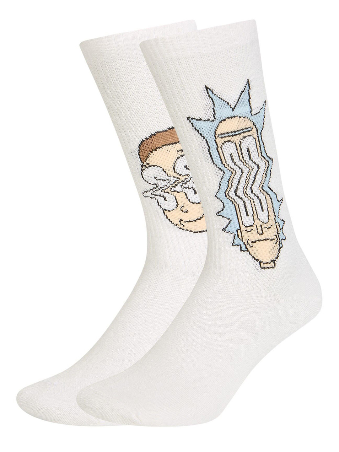 Socksxpress Rick & Morty Men Pack Of 2 Patterned Combed Cotton High- Ankle Length Socks