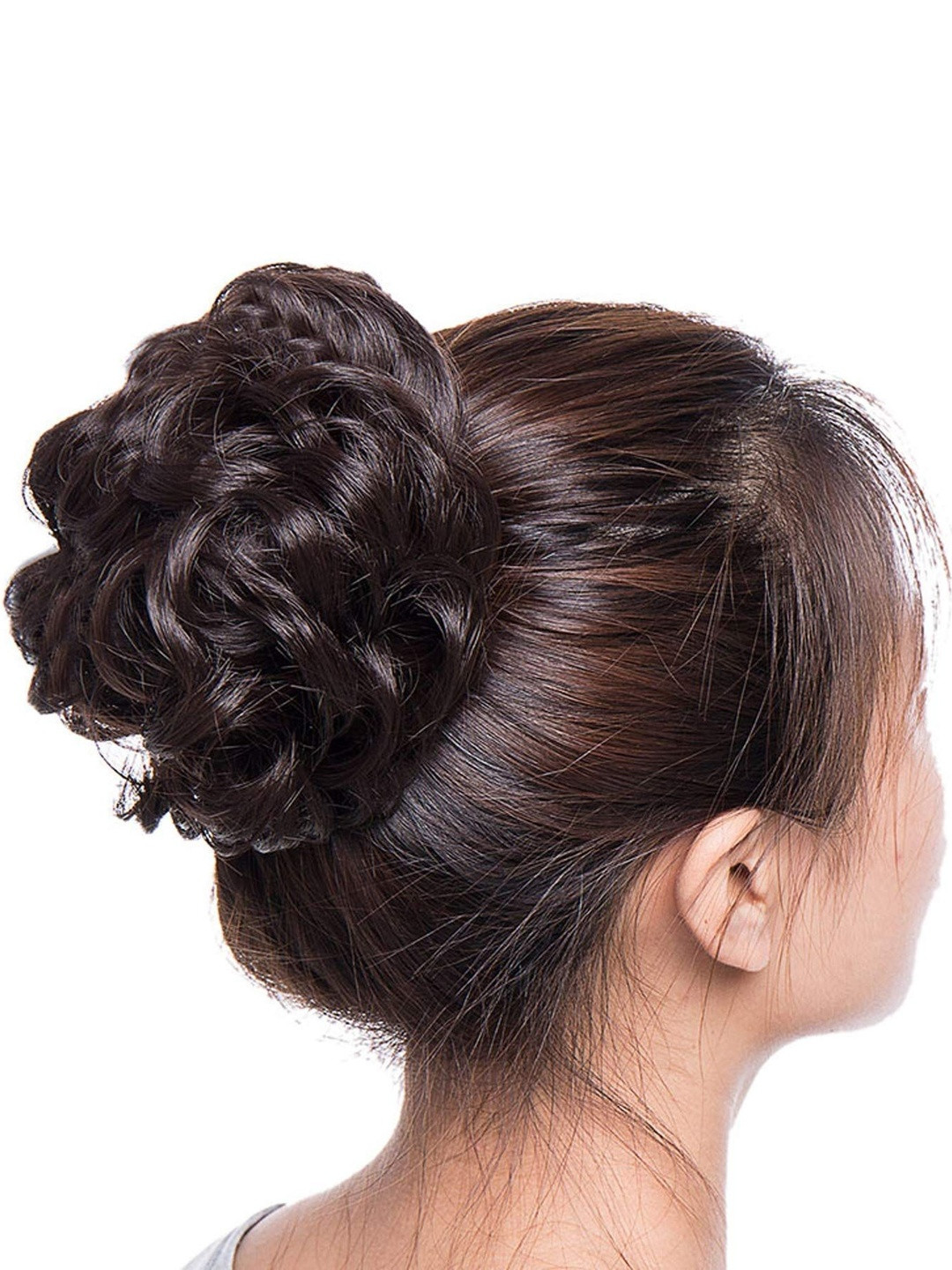 KARDIFF Women Set of 2 Black Plastic Bun Hair Accessory