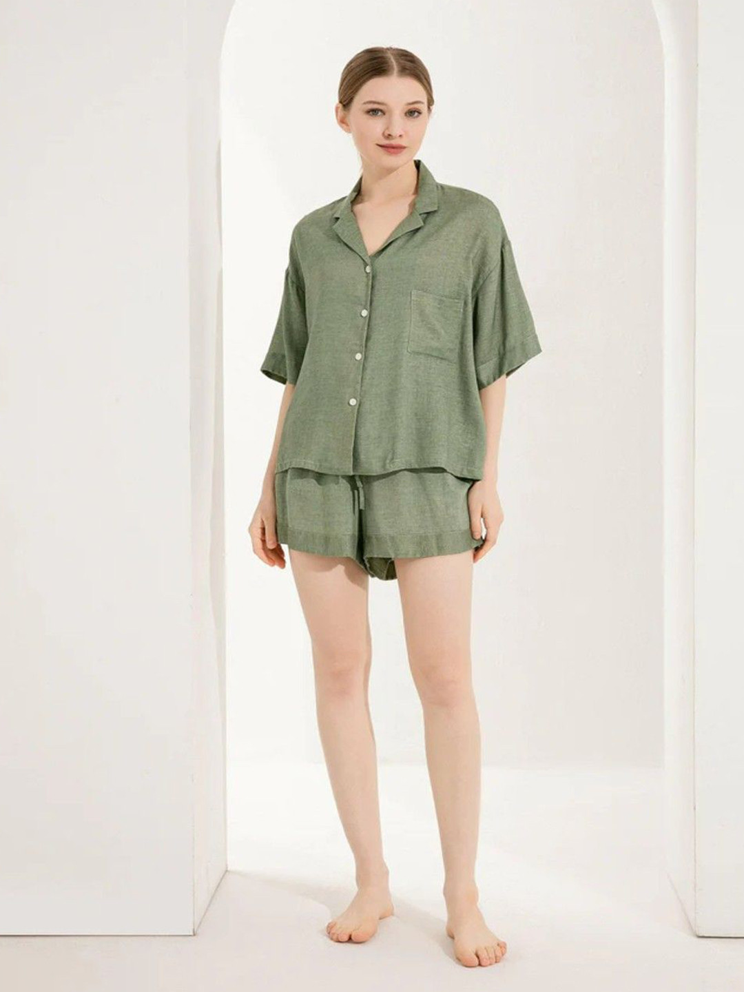 Bella Babe by SK Women Linen Shorts Set