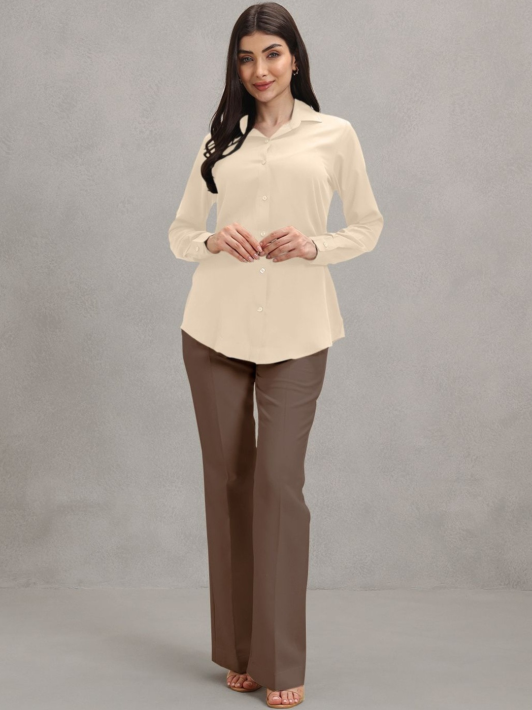 SZN Women Cream Solid  Tops