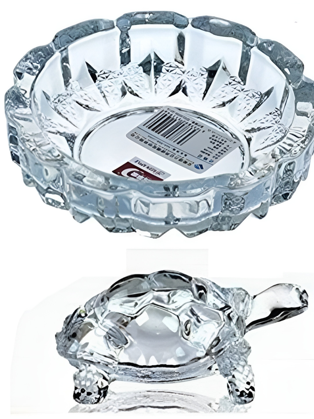 VASTU ART Transparent 2 Pieces Birds And Animals Idol Showpieces