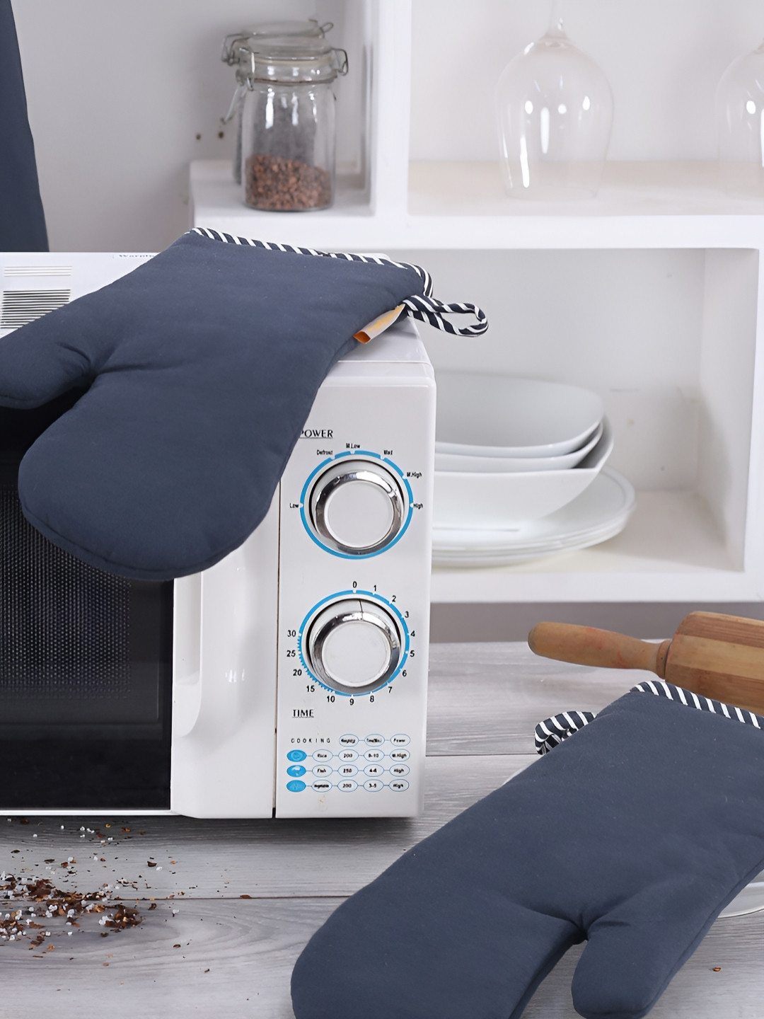 MASPAR Grey 2 Pieces Oven Gloves