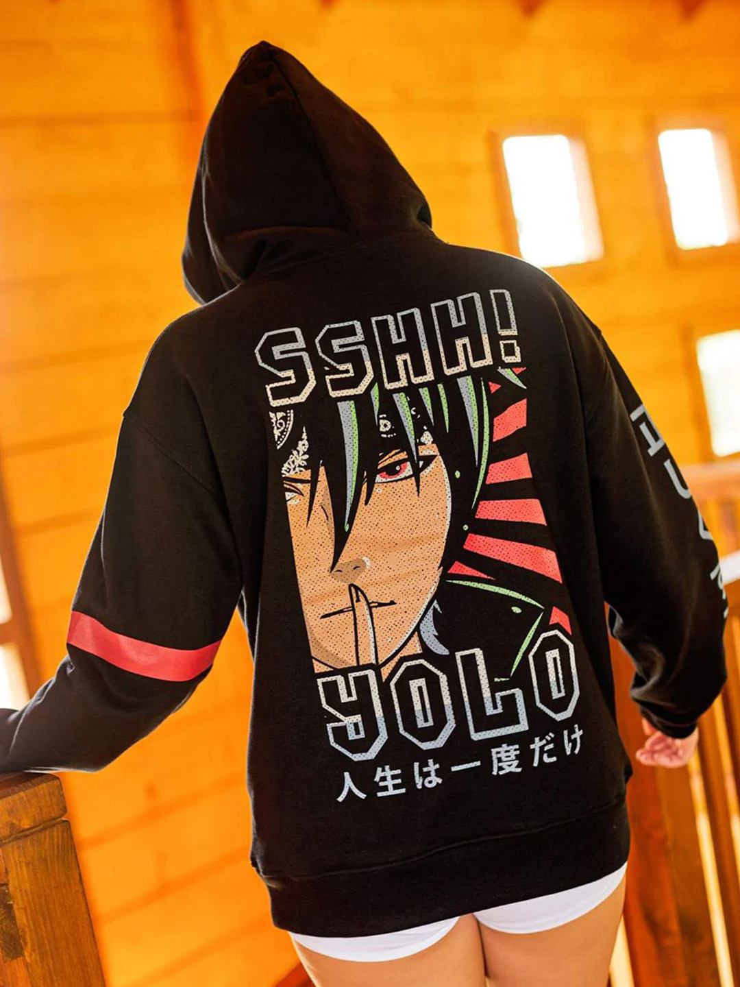 Bonkers Corner Women Hooded Cotton Cape Jacket