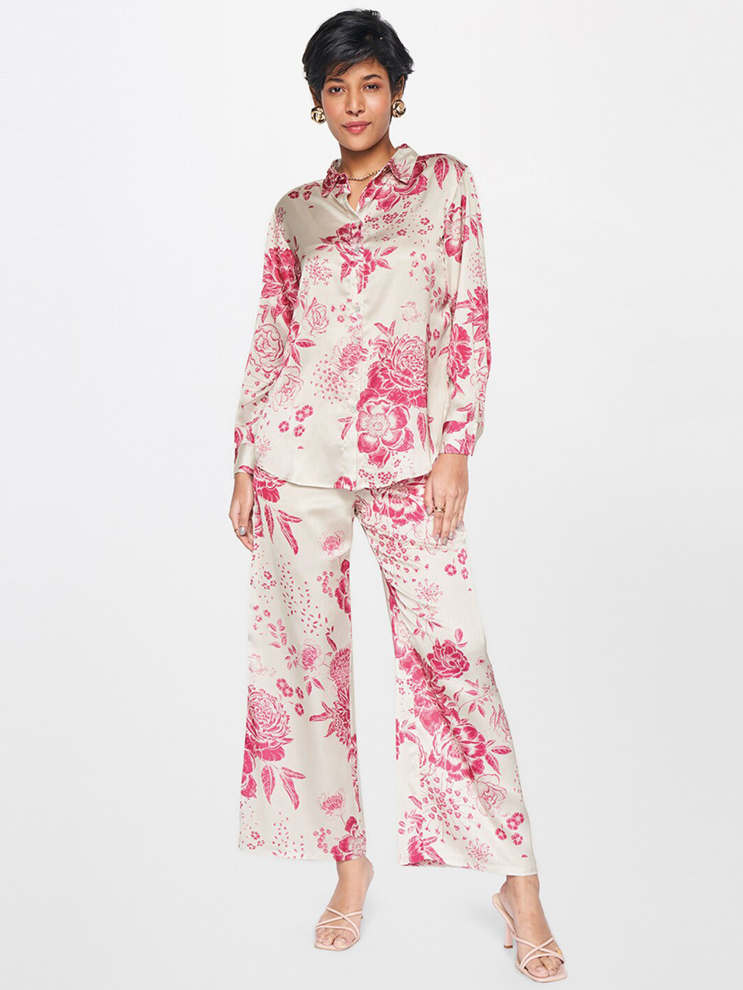 AND Floral Printed Long Sleeves Shirt & Trouser
