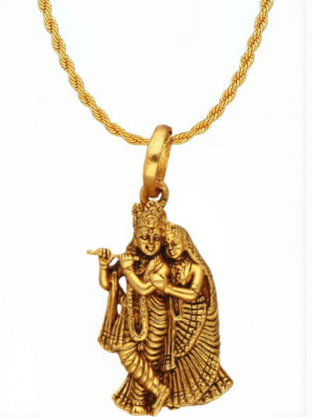 RENU CREATION Unisex Radha Krishna Pendent Necklace