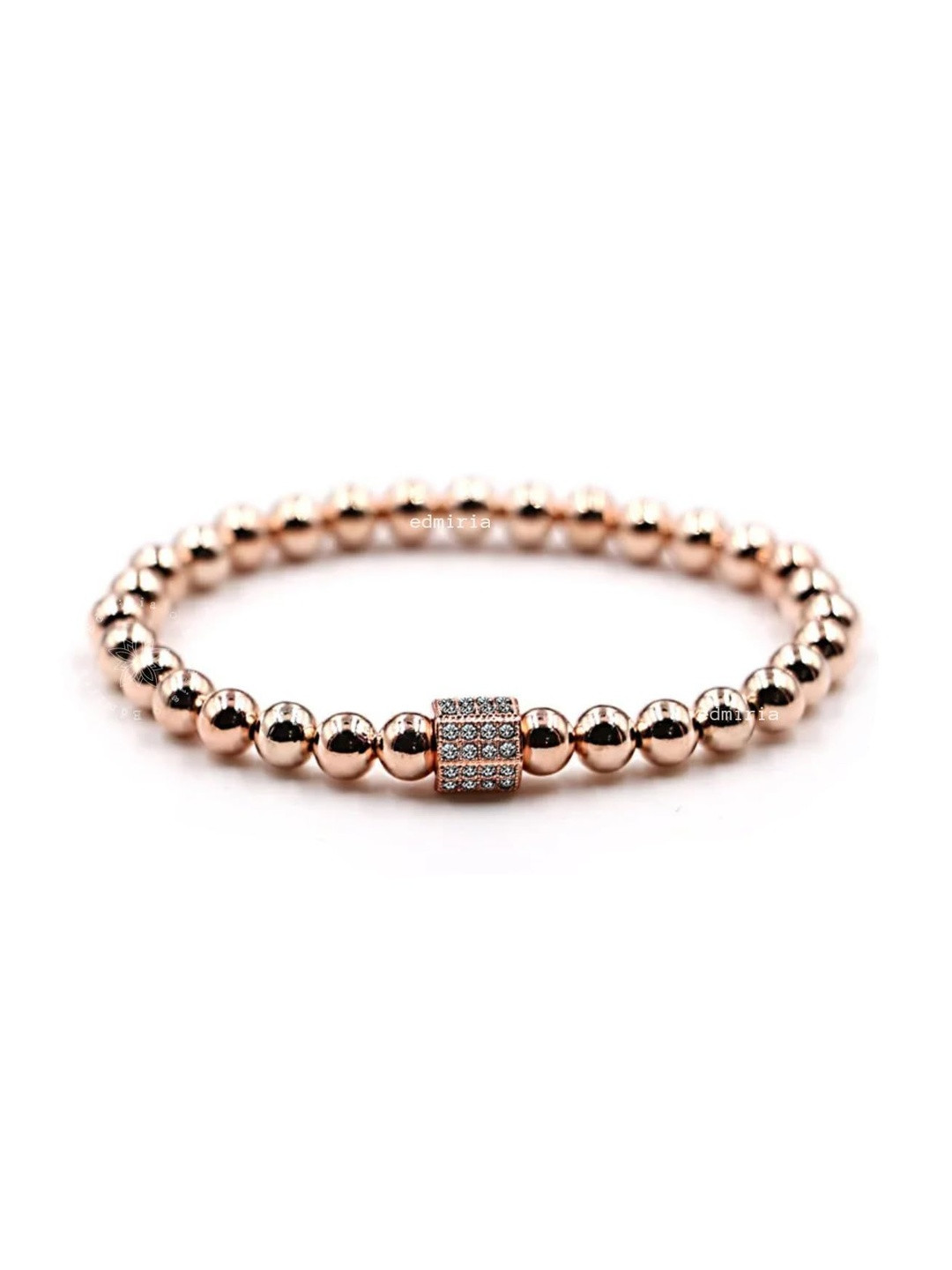 EDMIRIA Cubic Zirconia Ceramic Adjustable Bracelet