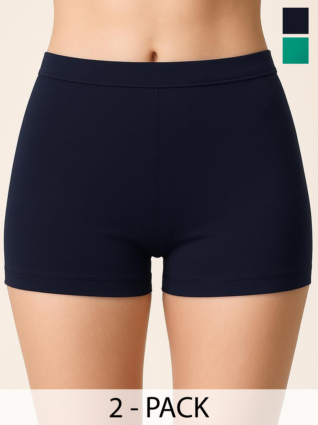 Apraa & Parma Women Pack Of 2 Soft Functional Slim Fit Cycling Sports Shorts