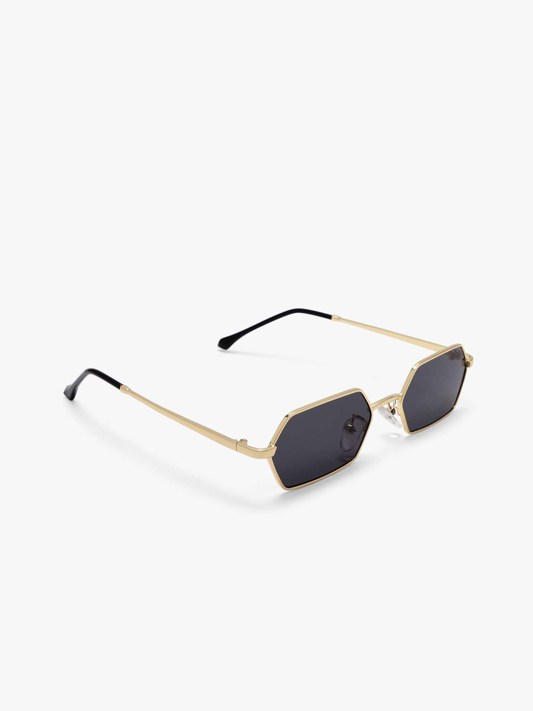 Kazo Women Hexagonal Metal Sunglasses DT0990BLACK GOLD COMBO_D