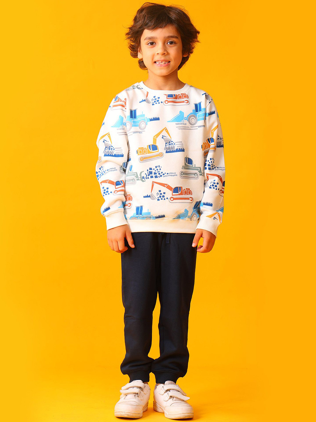 Anthrilo Boys Digger Printed Long Sleeves Sweatshirt With Joggers