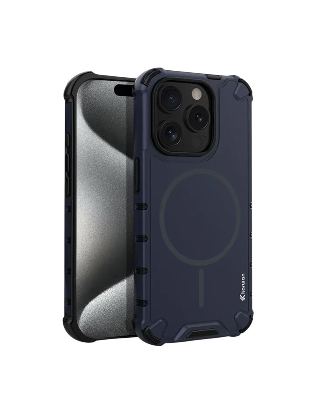 Karwan Unisex iPhone 15 Pro Solid Mag-Safe Back Case