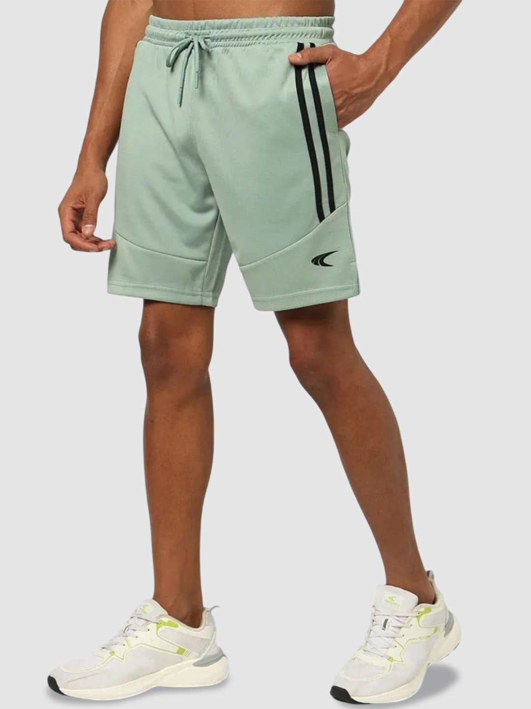 Performax Men Mid-Rise Varsity Stripe Sports Shorts