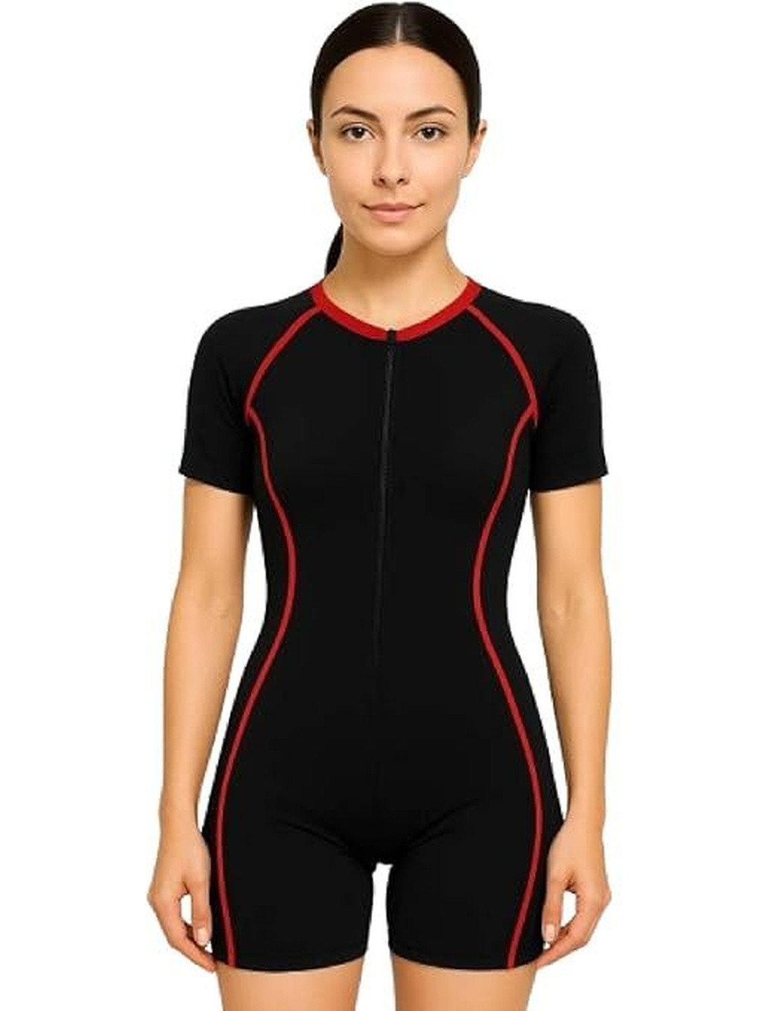 Eleg & Stilance Women Round Neck Knee-Length Swim Set