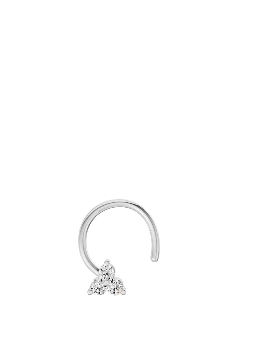 Sparkles Women 14 KT White Gold Nosepin 0.03 Carat Stud Lab Grown Diamonds- 0.27 g