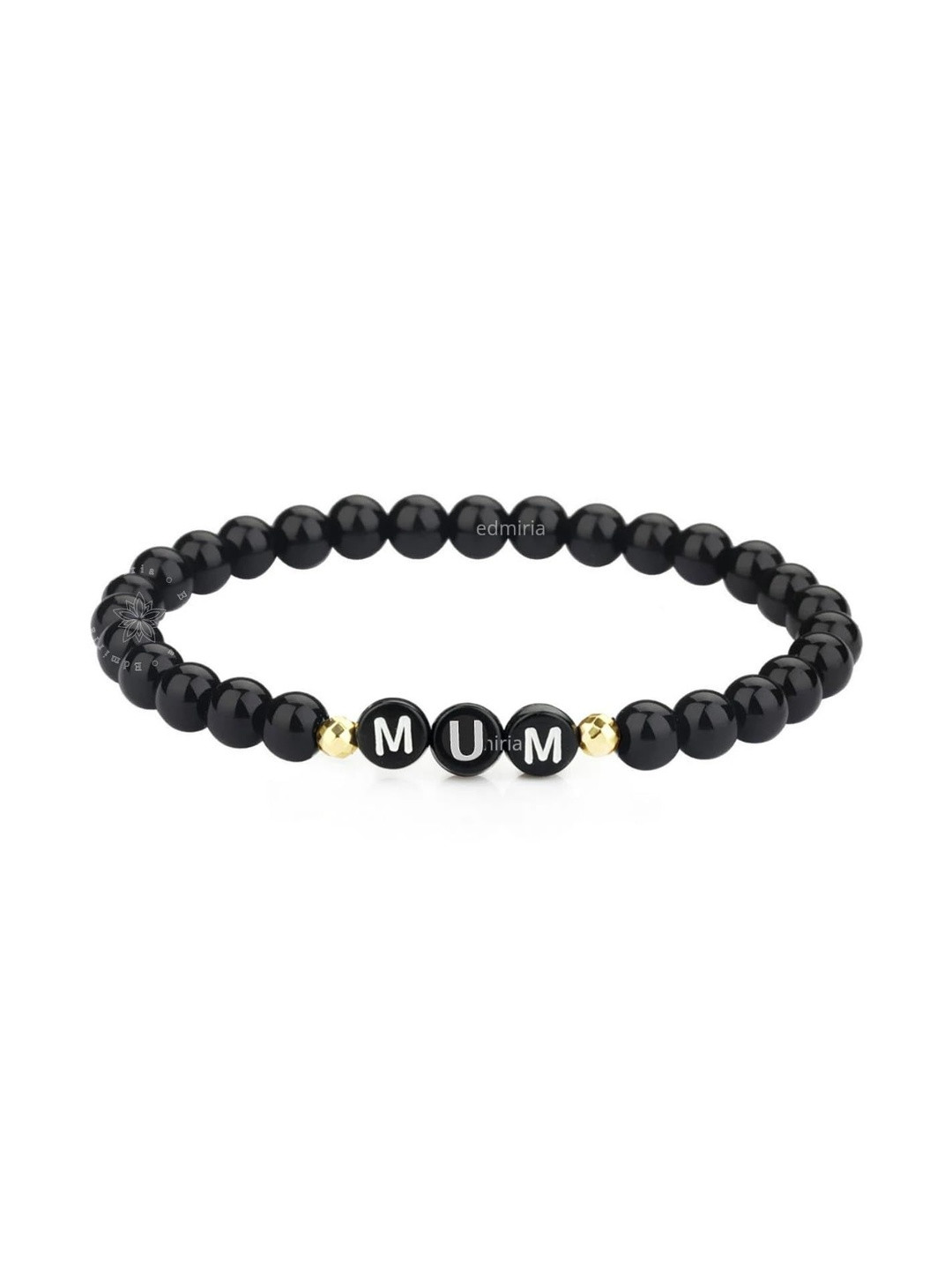 EDMIRIA Unisex Ceramic Elasticated Mama Mummy Mom Bracelet