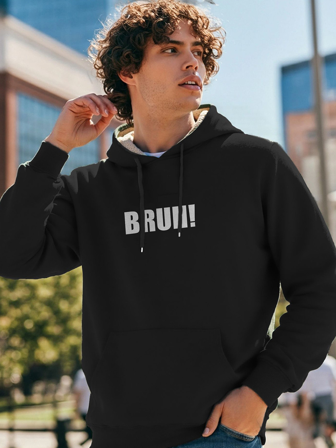 TOGS & TERRE Men Printed Hooded Sweatshirt
