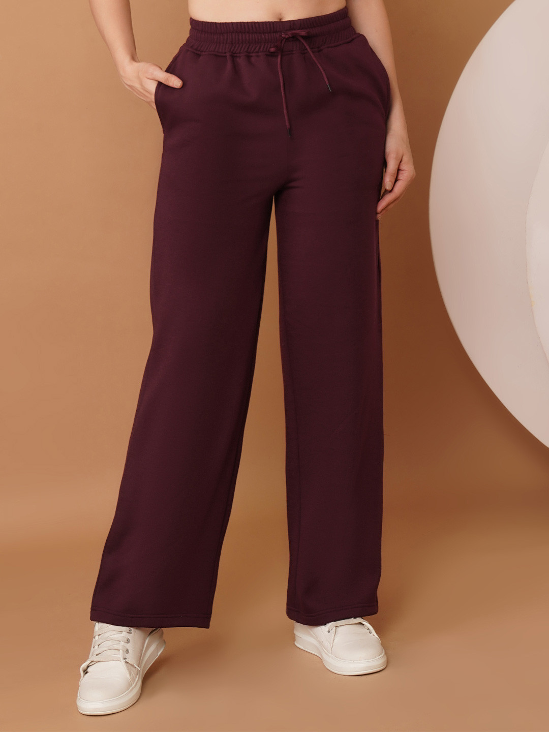 U&F Women Relaxed Straight Leg Straight Fit Trousers