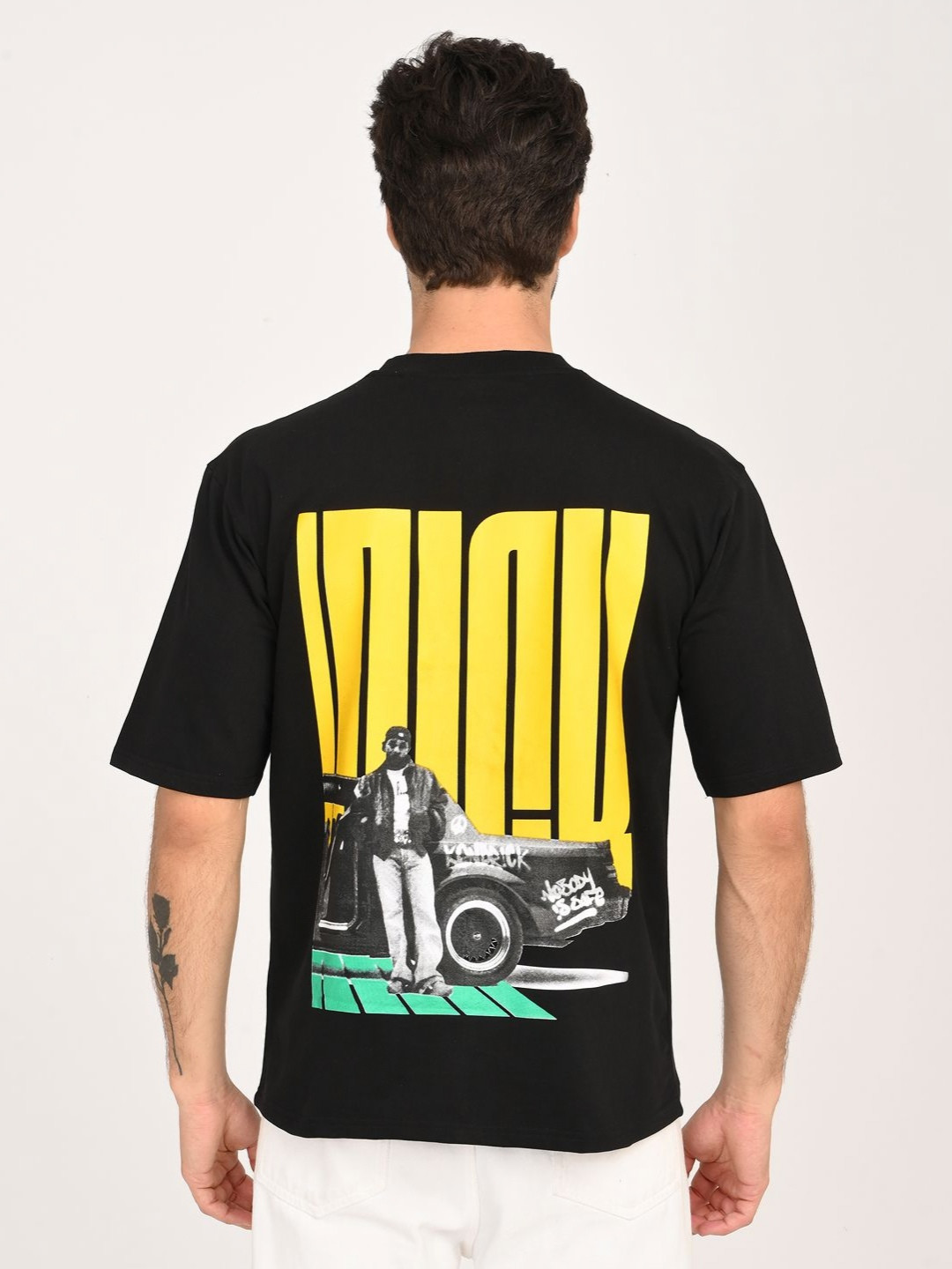 NOBODY Typography Printed Regular Fit Cotton T-shirt